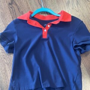 johnnie-O Polo in Navy and Red